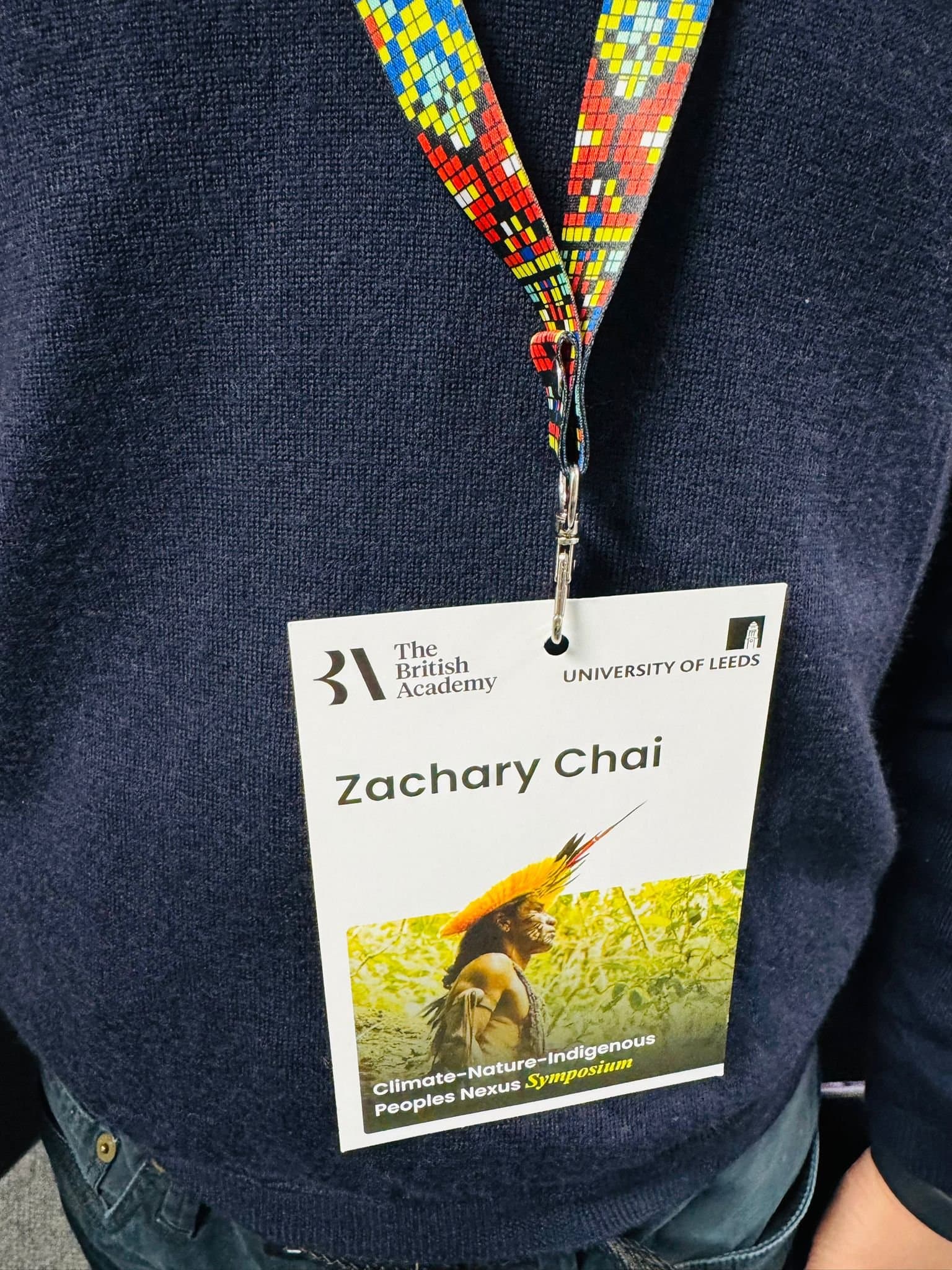 Participant wearing a symposium name badge