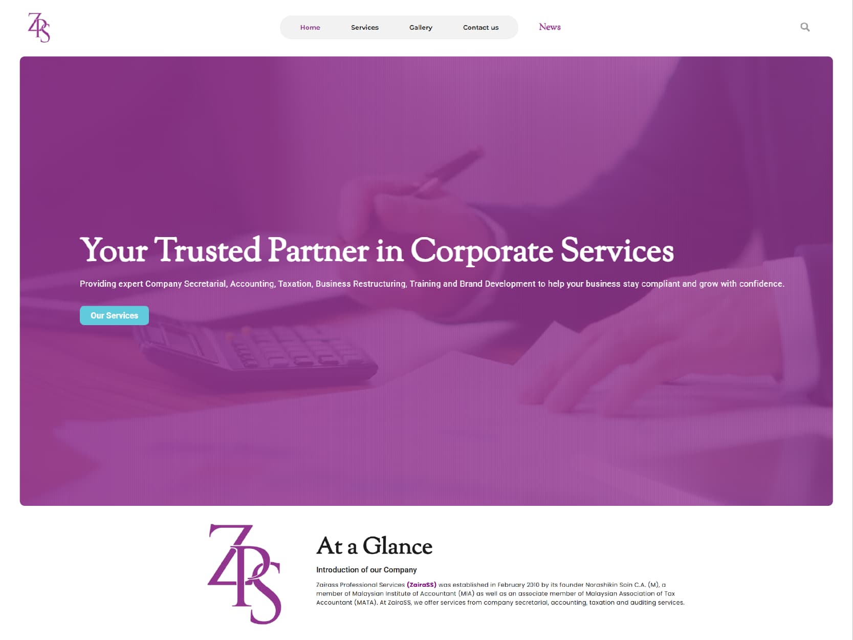 Zairass website on desktop and mobile