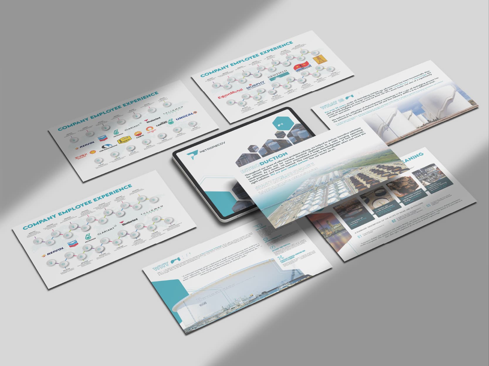 Petrorecov introduction deck with employee experience slides